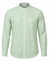 KWIT Pure Linen Shirt – Light Green and Yellow Stripe