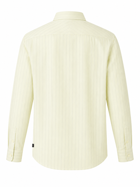 Ivory Cream Stripe 60 Lea Linen Shirt