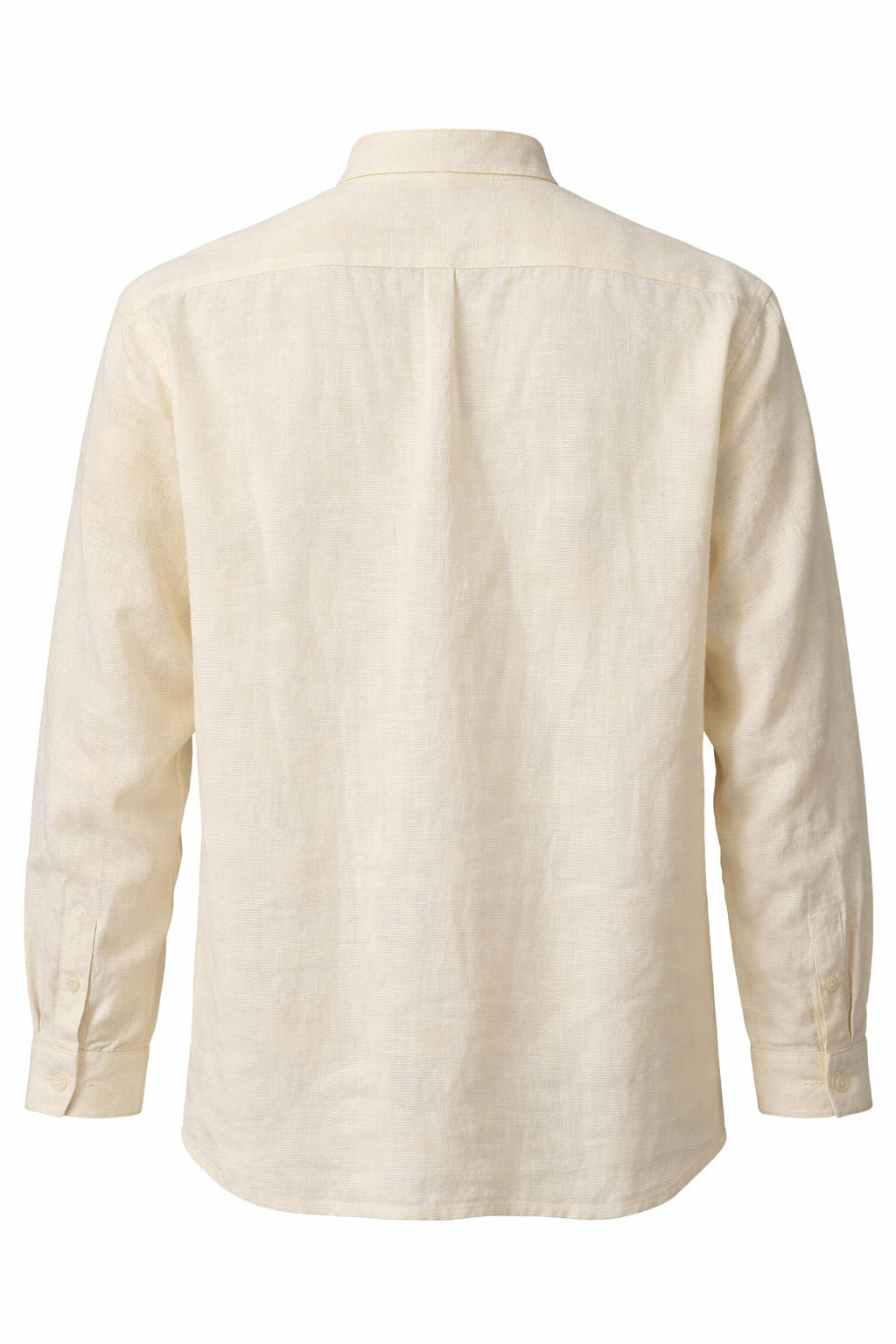 Men's Jute fabric Shirt - Soft Ivory Beige