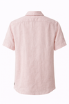 Men's Linen Shirt - Blush Pink Summer Shirt (Short Sleeve)
