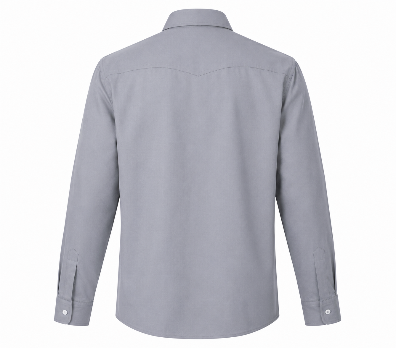 Silver Mist Dual-Pocket Cotton Shirt