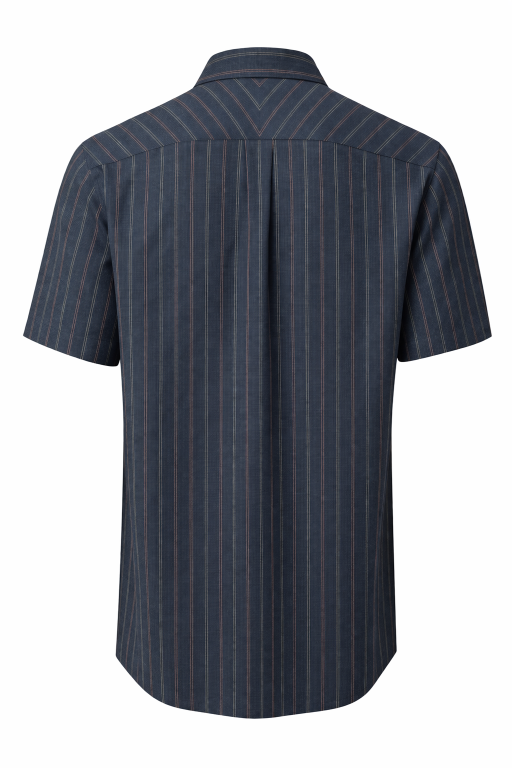 Men's Jute fabric shirt - Slate Black with Fine Stripes