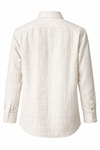 Men's Linen Shirt - Soft Ivory Grid