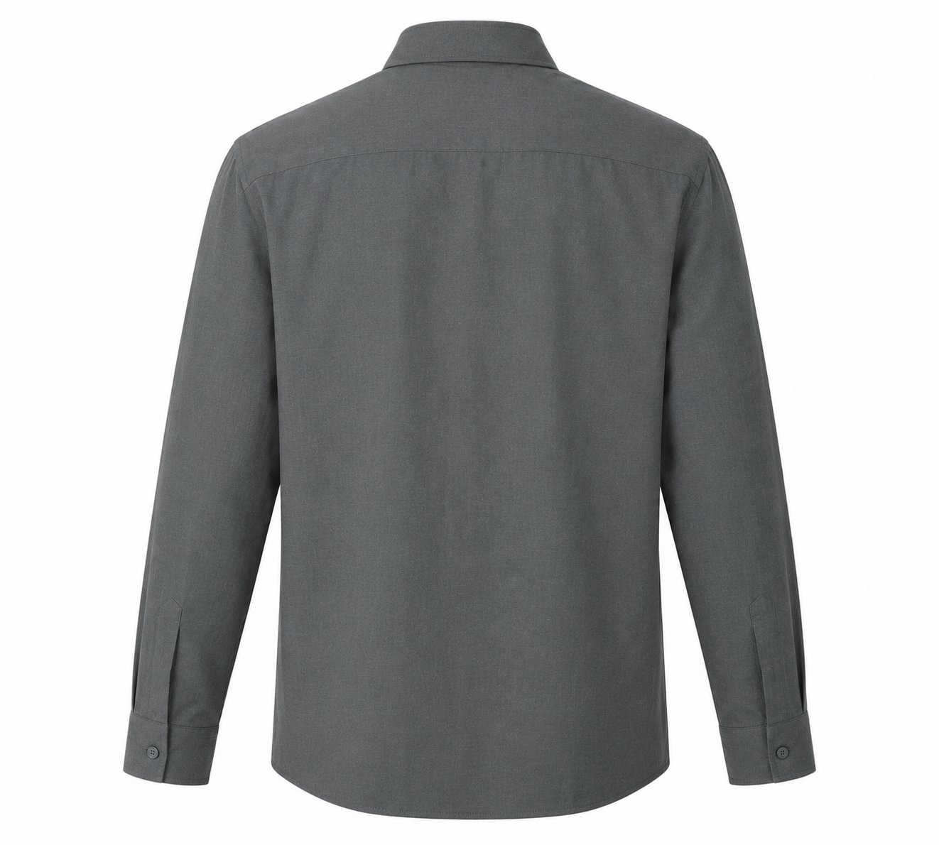 Graphite Grey Cotton Half-Placket Shirt