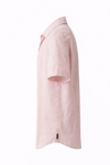 Men's Linen Shirt - Blush Pink Summer Shirt (Short Sleeve)