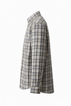 Men's Linen Shirt - Desert Khaki Check