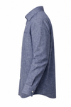 Men’s Linen Shirt - Dusty Steel Blue