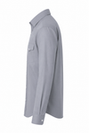 Silver Mist Dual-Pocket Cotton Shirt