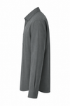 Graphite Grey Cotton Half-Placket Shirt