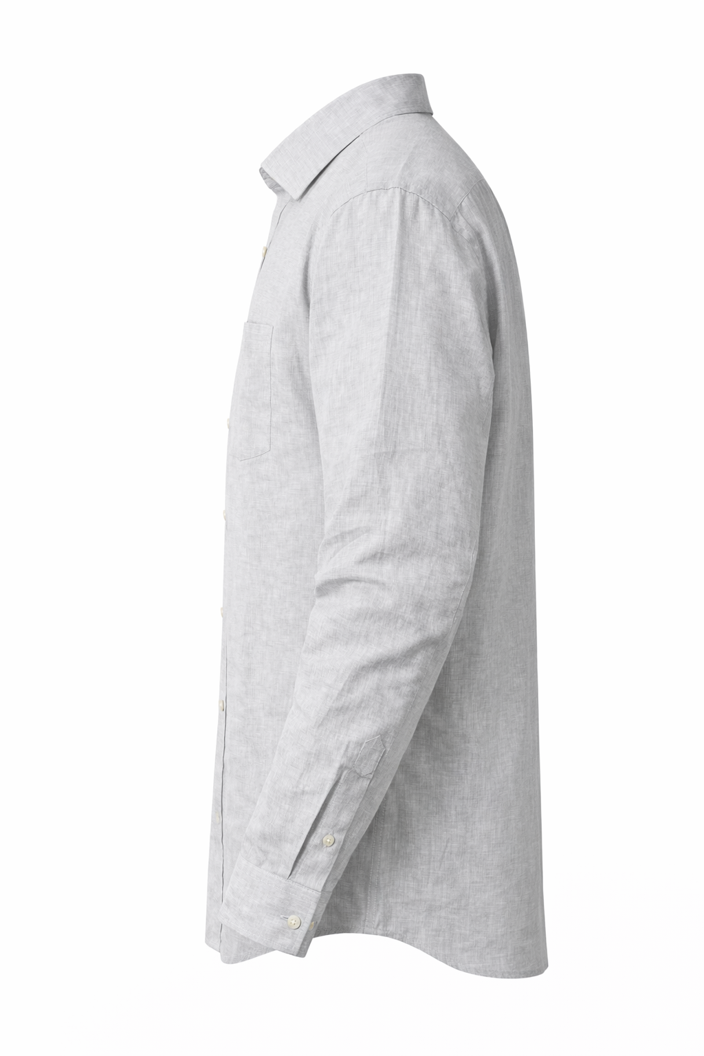 Men’s Linen Shirt - Light Ash Grey