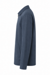 Steel Blue Zip Cotton Overshirt