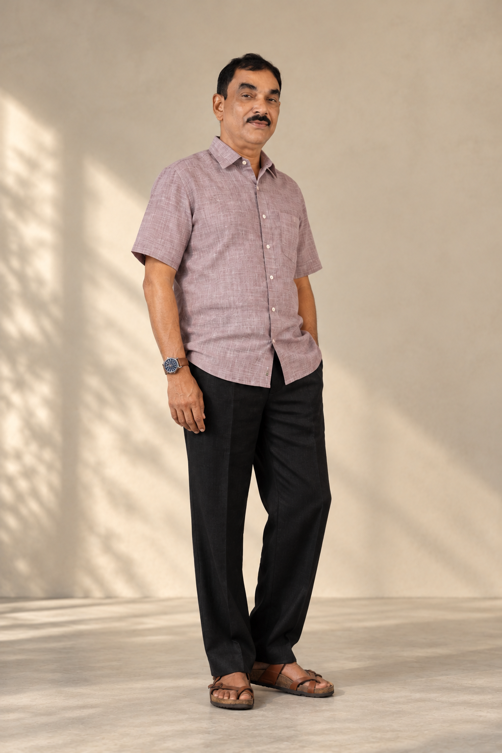 KWIT Handloom Cotton Shirt - Mauve