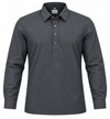 Graphite Grey Cotton Half-Placket Shirt