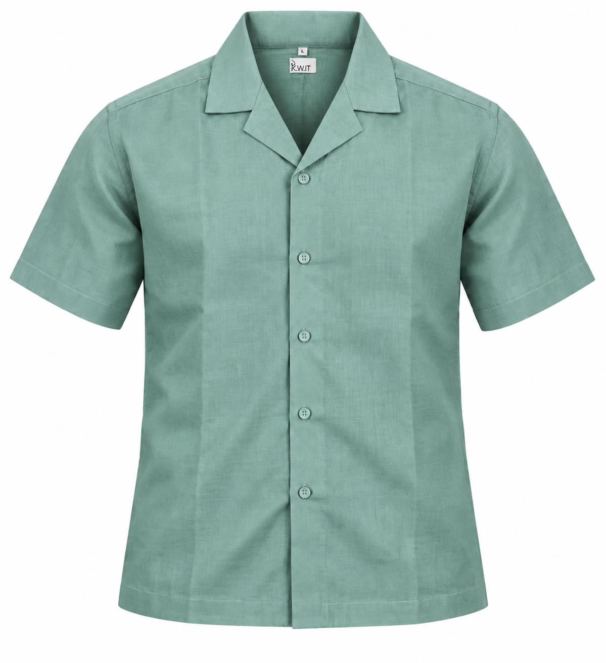 KWIT Mixed Linen Shirt - Sage Green
