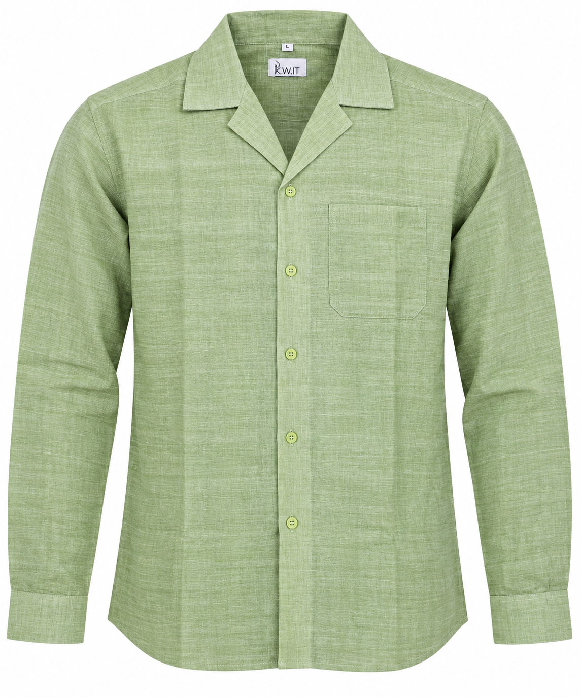 KWIT Handloom Cotton Shirt - Apple Green
