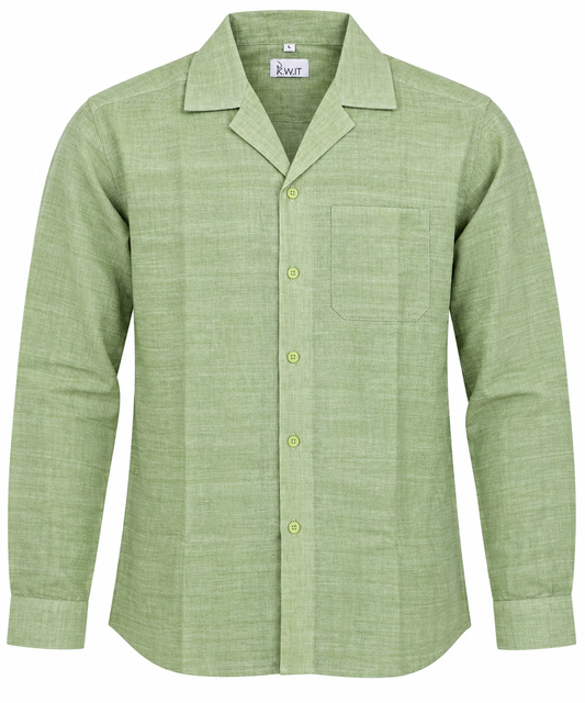 KWIT Handloom Cotton Shirt - Apple Green